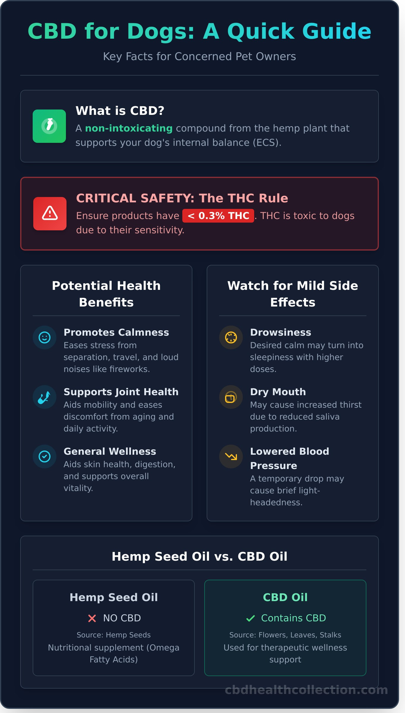 CBD for Dogs: The Ultimate Guide to Safety, Benefits, and Use - Infographic