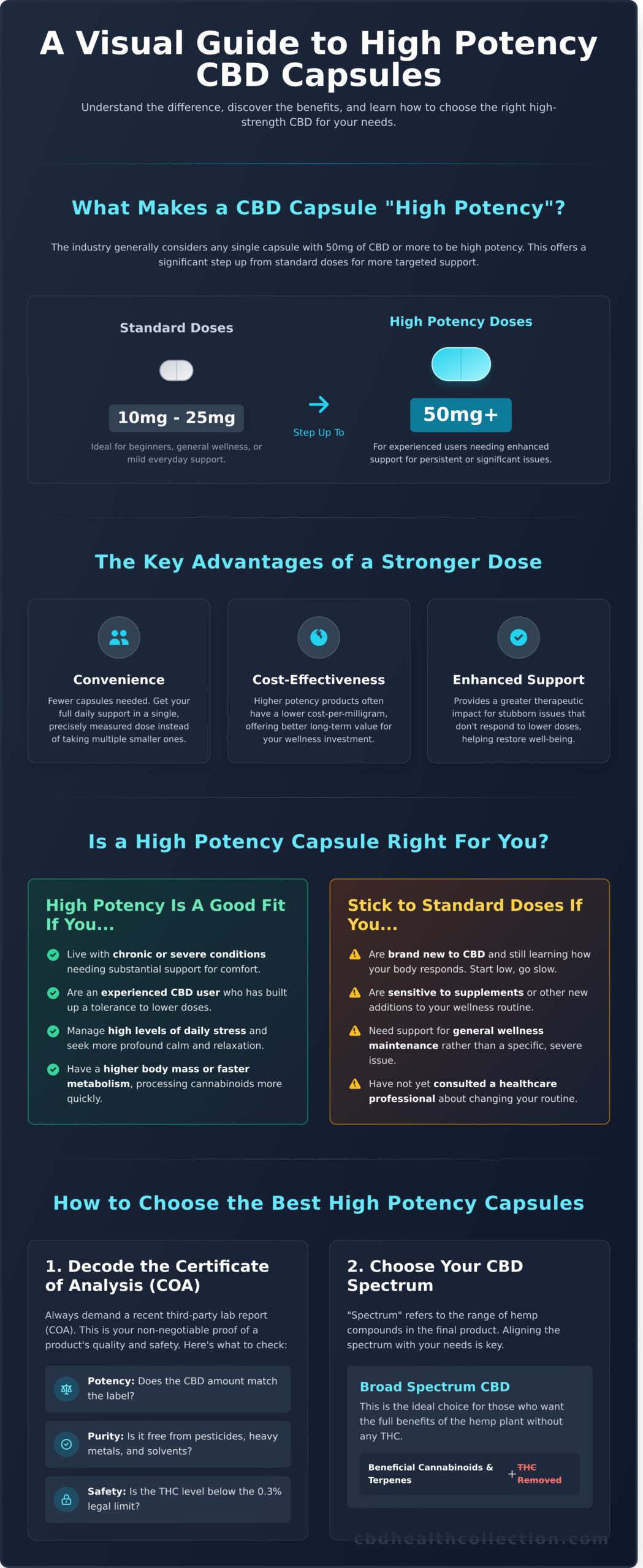 High Potency CBD Capsules: A Complete Guide to Stronger Relief - Infographic